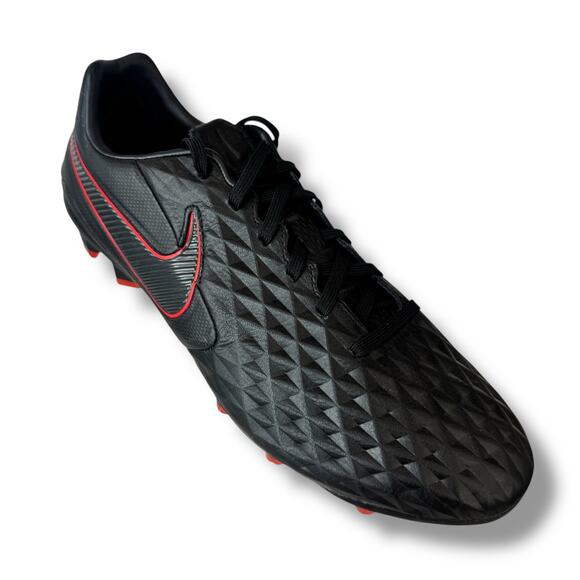Nike Legend 8 Pro FG Soccer Cleats Men's Black Chili Red AT6133-060 Sz 10 New - Picture 1 of 8